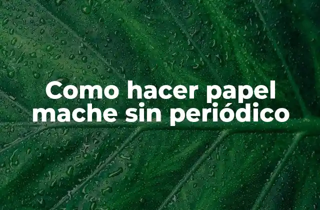 ¿Qué es el papel mache?