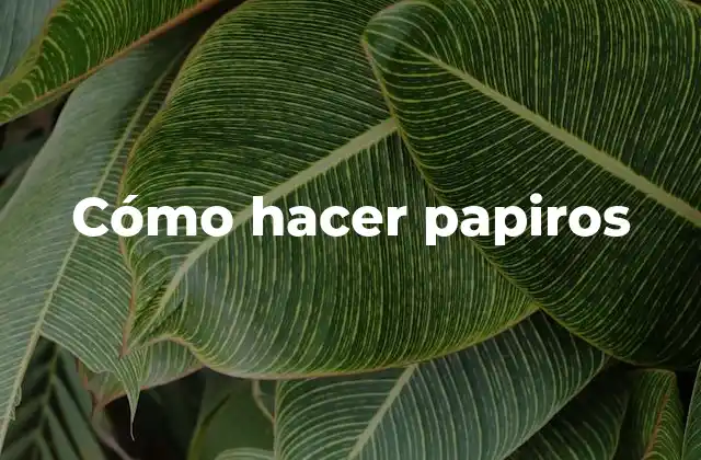 Cómo Hacer Papiros