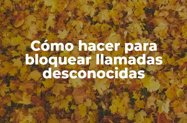 Cómo Hacer para Bloquear Llamadas Desconocidas 2 Cómo hacer para bloquear llamadas desconocidas