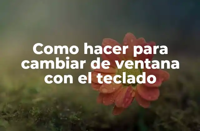 Como Hacer para Cambiar de Ventana con el Teclado 2 Cambiar de ventana con el teclado