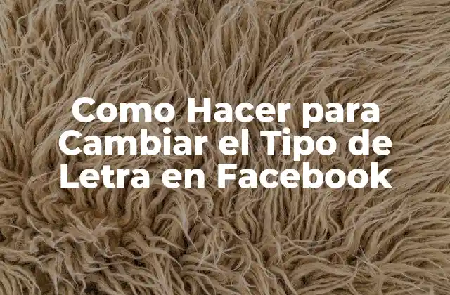 Como Hacer para Cambiar el Tipo de Letra en Facebook 2 Cambiar el Tipo de Letra en Facebook: ¿Qué es y para qué sirve?