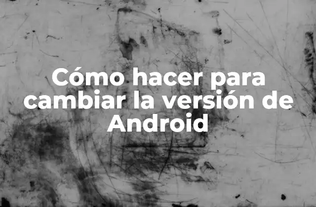 Cómo Hacer para Cambiar la Versión de Android