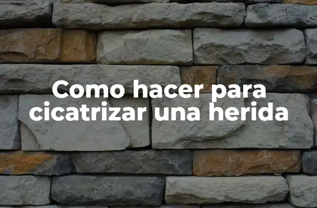 Como Hacer para Cicatrizar una Herida 2 Cómo hacer para cicatrizar una herida