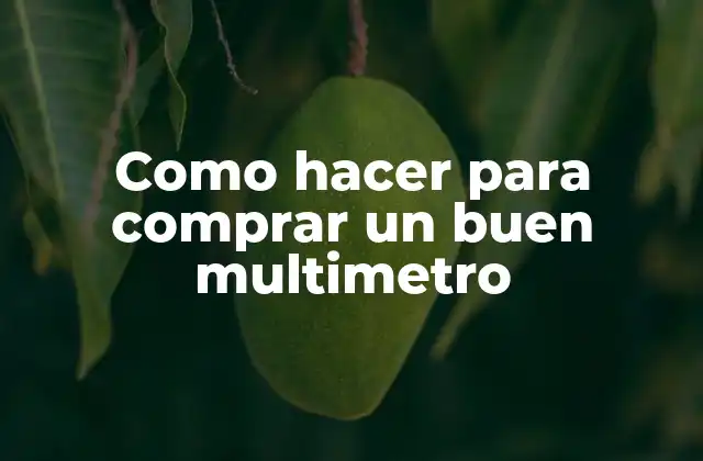 ¿Qué es un multimetro?