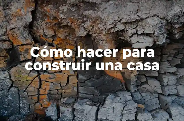 Cómo hacer para construir una casa