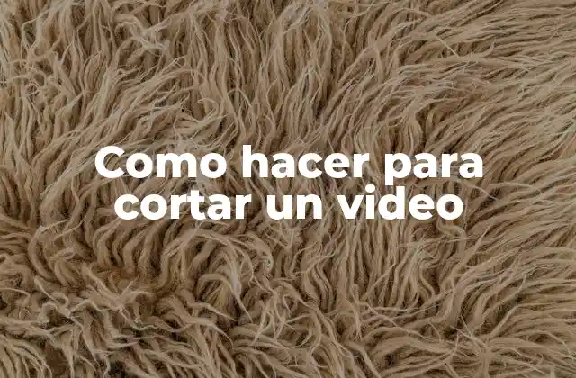 Como Hacer para Cortar un Video