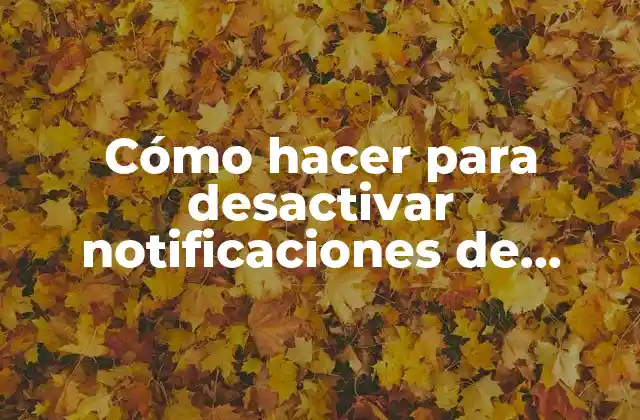 Cómo Hacer para Desactivar Notificaciones de Google
