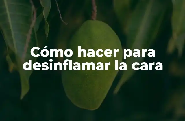 Cómo Hacer para Desinflamar la Cara