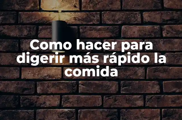 La digestión de la comida