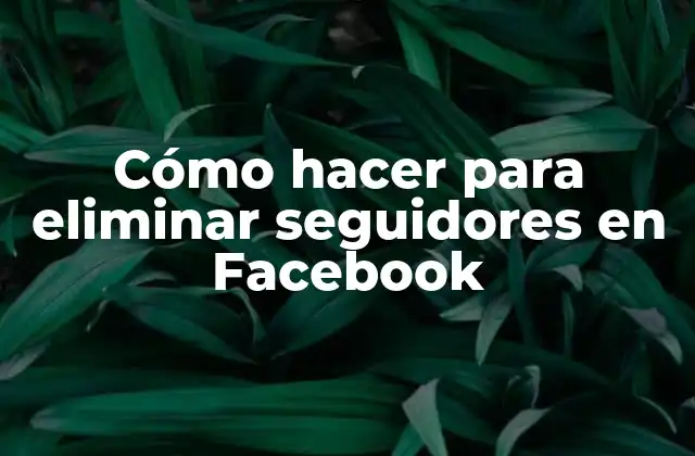 Eliminar seguidores en Facebook