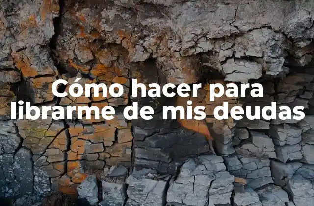Cómo hacer para librarme de mis deudas
