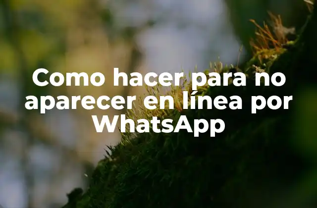 Como Hacer para No Aparecer en Línea por Whatsapp