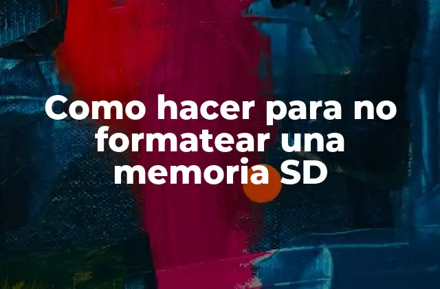Como Hacer para No Formatear una Memoria Sd 2 Qué es una memoria SD y cómo se usa