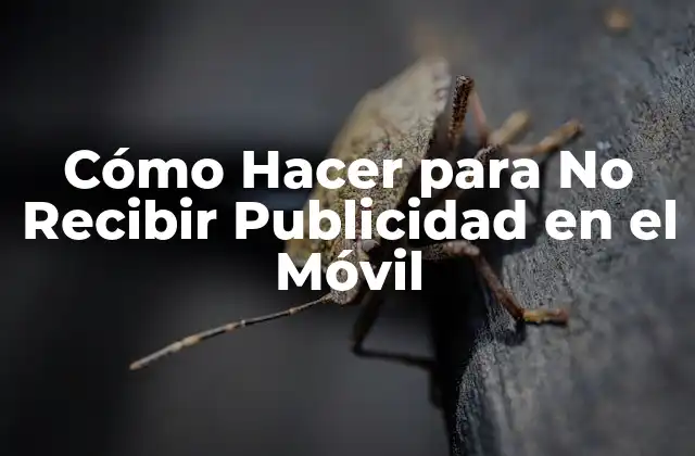 Cómo Hacer para No Recibir Publicidad en el Móvil