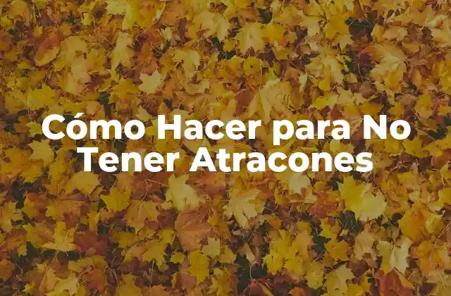 Cómo Hacer para No Tener Atracones