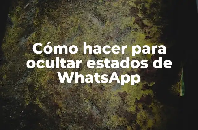 Cómo Hacer para Ocultar Estados de Whatsapp 2 ¿Qué es ocultar estados de WhatsApp?