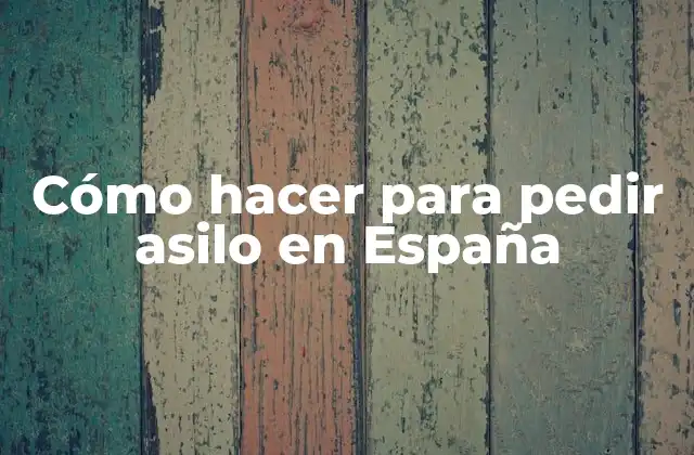 Cómo Hacer para Pedir Asilo en España