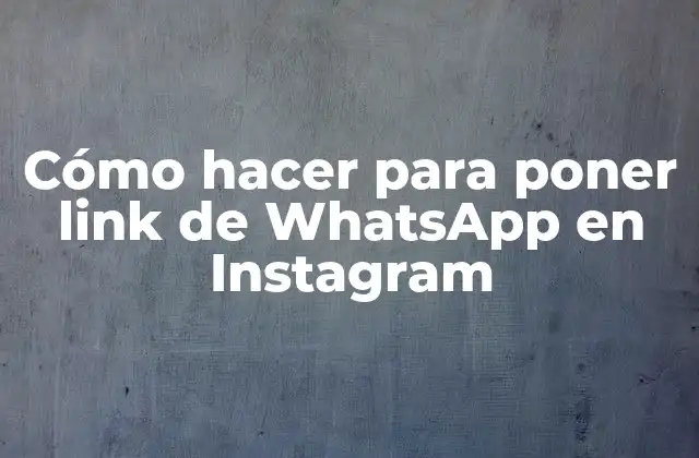 Cómo Hacer para Poner Link de Whatsapp en Instagram 2 Cómo hacer para poner link de WhatsApp en Instagram
