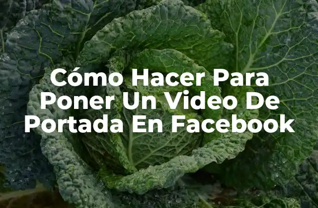 Cómo Hacer para Poner un Video de Portada en Facebook