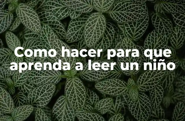 Qué es aprender a leer