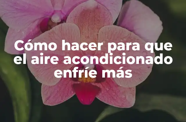 Cómo Hacer para que el Aire Acondicionado Enfríe Más