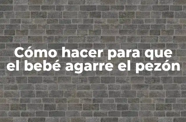 Cómo Hacer para que el Bebé Agarre el Pezón 2 ¿Qué es latching y por qué es importante?
