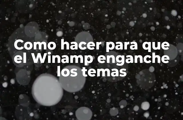 Como Hacer para que el Winamp Enganche los Temas