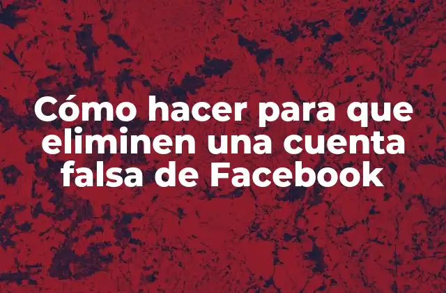 Cómo Hacer para que Eliminen una Cuenta Falsa de Facebook