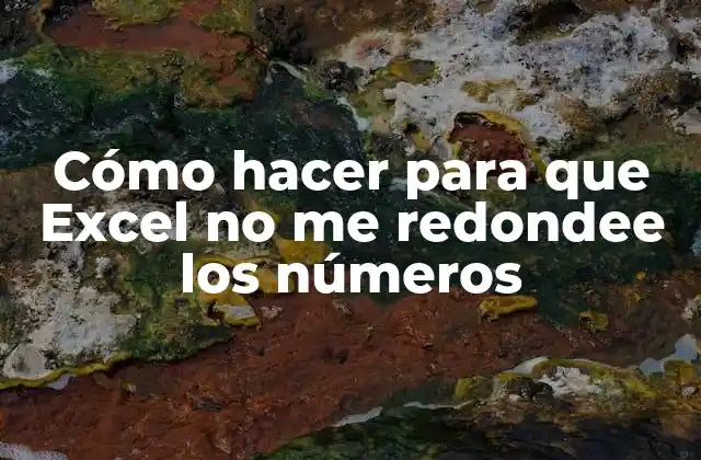 Cómo Hacer para que Excel No Me Redondee los Números 2 ¿Qué es el redondeo en Excel y por qué sucede?