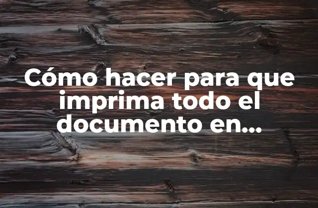 Cómo Hacer para que Imprima Todo el Documento en Publisher
