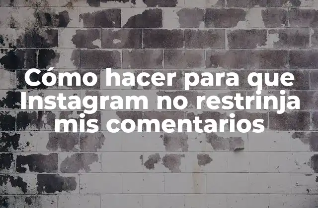 Cómo Hacer para que Instagram No Restrinja Mis Comentarios 2 ¿Qué es la restricción de comentarios en Instagram?