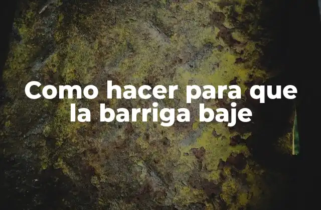 Como Hacer para que la Barriga Baje 2 Que es la grasa abdominal y cómo se forma