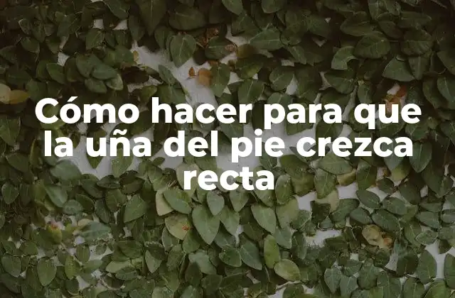 Cómo Hacer para que la Uña Del Pie Crezca Recta 2 Cómo hacer para que la uña del pie crezca recta