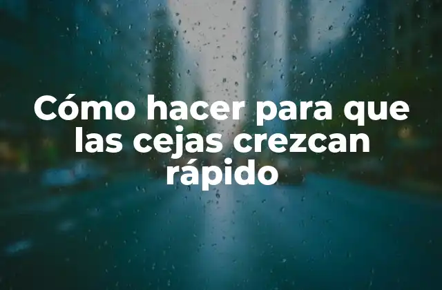 Cómo Hacer para que las Cejas Crezcan Rápido 2 Cómo hacer para que las cejas crezcan rápido