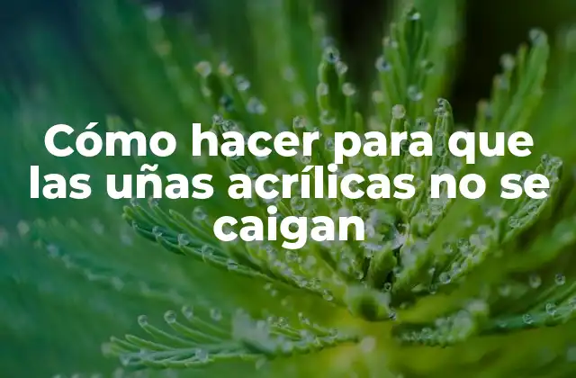 Cómo Hacer para que las Uñas Acrílicas No Se Caigan 2 ¿Qué son las uñas acrílicas y cómo se utilizan?