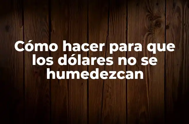 ¿Qué es la humedad y cómo afecta a los billetes de dólar?
