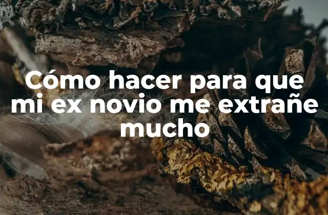 Cómo Hacer para que Mi Ex Novio Me Extrañe Mucho