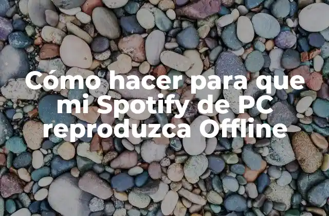 Cómo Hacer para que Mi Spotify de Pc Reproduzca Offline