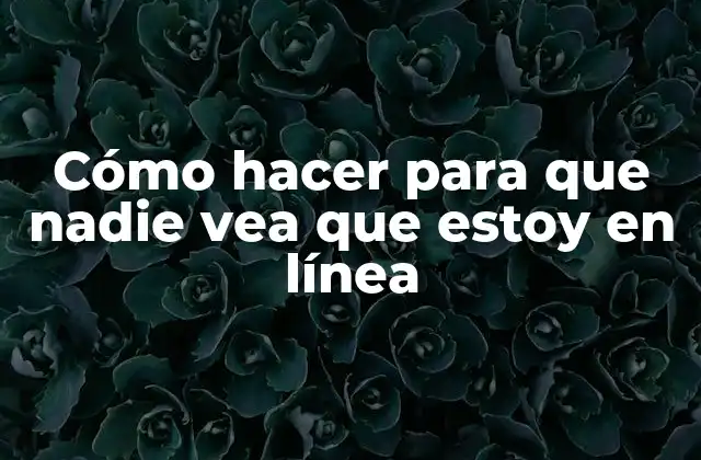 Cómo Hacer para que Nadie Vea que Estoy en Línea 2 Cómo hacer para que nadie vea que estoy en línea