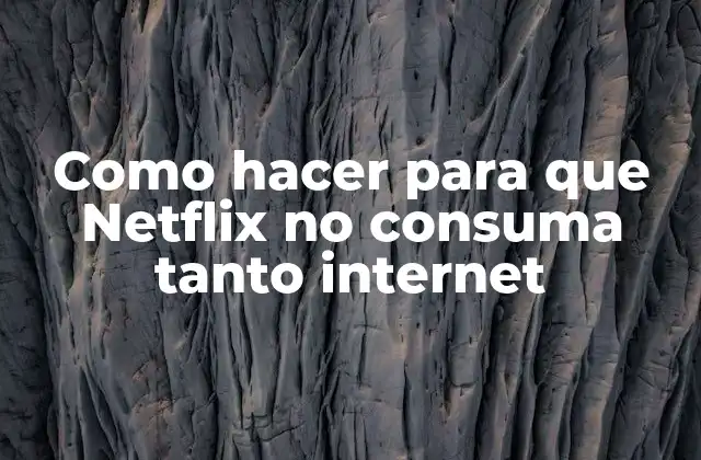 Como Hacer para que Netflix No Consuma Tanto Internet 2 ¿Qué es el consumo de internet de Netflix y por qué es importante reducirlo?
