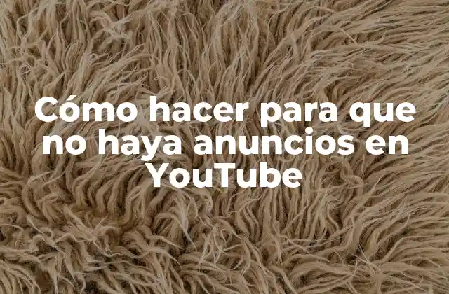 Cómo Hacer para que No Haya Anuncios en Youtube
