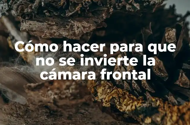 Cómo Hacer para que No Se Invierte la Cámara Frontal 2 Cómo hacer para que no se invierte la cámara frontal