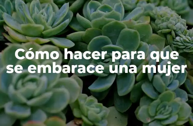 Cómo Hacer para que Se Embarace una Mujer