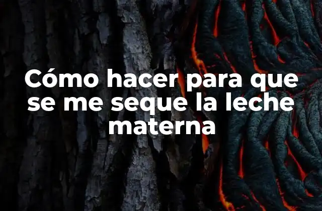 Cómo Hacer para que Se Me Seque la Leche Materna 2 Cómo hacer para que se me seque la leche materna
