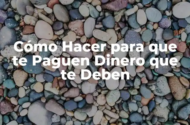 Cómo Hacer para que Te Paguen Dinero que Te Deben