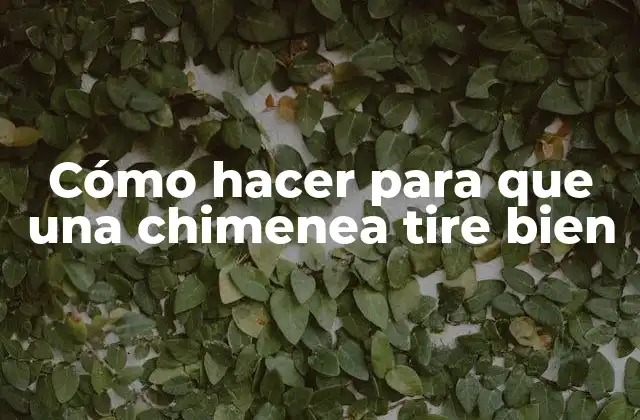 Cómo hacer para que una chimenea tire bien