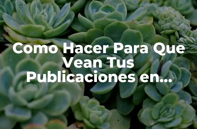 Como Hacer para que Vean Tus Publicaciones en Facebook
