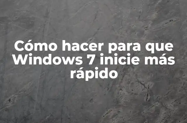 Cómo Hacer para que Windows 7 Inicie Más Rápido 2 Cómo hacer para que Windows 7 inicie más rápido