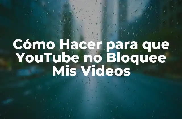 Cómo Hacer para que Youtube No Bloquee Mis Videos