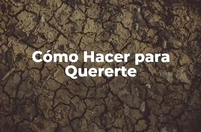 Cómo Hacer para Quererte